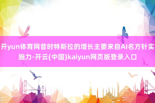 开yun体育网昔时特斯拉的增长主要来自AI名方针实施力-开云(中国)kaiyun网页版登录入口